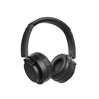 Навушники накладні, безпровідні з мікрофоном Bluetooth Recci REH-A01 Mozart, чор. . фото 2