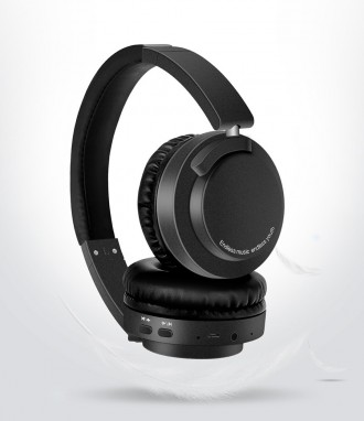 Навушники накладні, безпровідні з мікрофоном Bluetooth Recci REH-A01 Mozart, чор. . фото 4