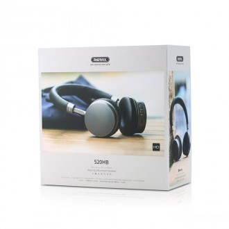 Навушники накладні безпровідні з мікрофоном Bluetooth Remax RB-520HB, темно-сіри. . фото 3