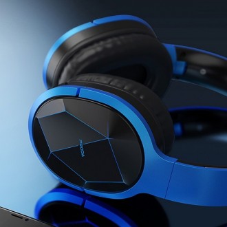 Навушники накладні,безпровідні з мікрофоном Bluetooth Proda PD-BH200 Maiku, сині. . фото 4