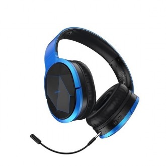 Навушники накладні,безпровідні з мікрофоном Bluetooth Proda PD-BH200 Maiku, сині. . фото 2