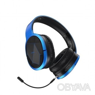Навушники накладні,безпровідні з мікрофоном Bluetooth Proda PD-BH200 Maiku, сині. . фото 1
