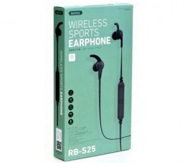 Навушники вакуумні безпровідні з мікрофоном Bluetooth Remax RB-S25, чорні. . фото 3