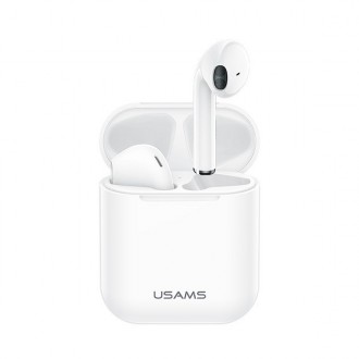 Навушники вкладиші,бездротові з мікрофоном Bluetooth Usams US-LQ001 LQ, білі. . фото 2