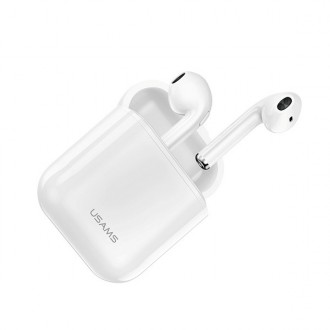 Навушники вкладиші,бездротові з мікрофоном Bluetooth Usams US-LQ001 LQ, білі. . фото 3
