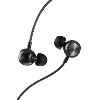Навушники вакуумні провідні з мікрофоном Proda PD-E700 3,5мм,чорні. . фото 3