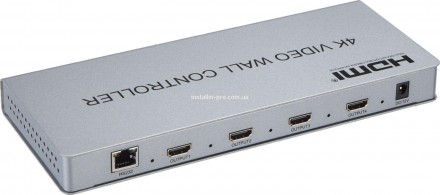 HDVW2X2 Контролер відеостін 2X2 4K HDMI / DVI, 3 режими підключення: 2x2; 1x2; 1. . фото 3