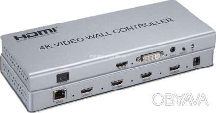 HDVW2X2 Контролер відеостін 2X2 4K HDMI / DVI, 3 режими підключення: 2x2; 1x2; 1. . фото 1