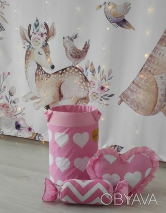 Корзина для игрушек Marshmallow сердца