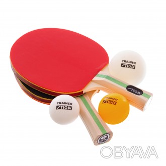 Набор для настольного тенниса детский STIGA SGA-1220081501 2 ракетки 3 мяча. . фото 1