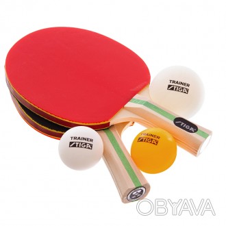 Набор для настольного тенниса детский Stiga SGA-1220081501 2 ракетки 3 мяча - дл. . фото 1