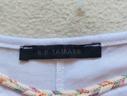 Продам новую белую женскую футболку марки R.P Tamar. Куплена во Франции. Размер . . фото 7