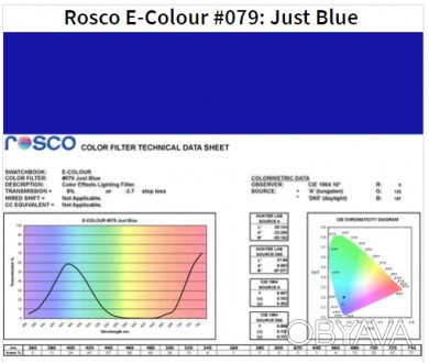 Фільтр Rosco E-Colour+ 079 Just Blue Roll (60792)
E-Colour - це комплексна систе. . фото 1