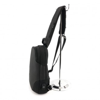 Рюкзак с одной лямкой Mark Ryden Mini Secret MR7056 Black
 Мужской черный рюкзак. . фото 5