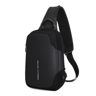 Рюкзак с одной лямкой Mark Ryden Mini Secret MR7056 Black
 Мужской черный рюкзак. . фото 8