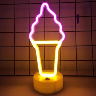 Ночник неоновый лампа светильник Мороженое Рожок
 
Характеристика
Материал: гибк. . фото 5