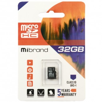 Карта памяти microSDHC Mibrand 32 GB Сlass 10. Дніпро. фото 1 Карта памяти microSDHC Mibrand 32 GB Сlass 10. Дніпро. фото 1