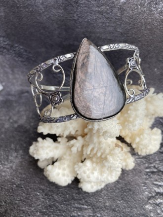  Пропонуємо Вам придбати браслет-манжет з натуральним гіперстеном у сріблі. 
 Ви. . фото 6