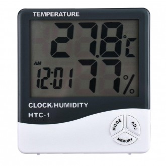 Термометр гигрометр цифровой HTC-1 для дома – измерение температуры и влажности
. . фото 3