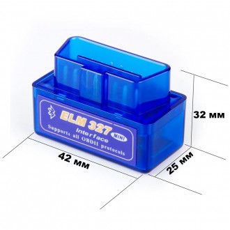 Автомобільний сканер ELM 327 mini Bluetooth (версія 2.1, чип YC1021)
Міні ELM327. . фото 5