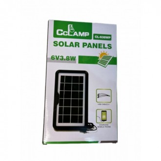 сонячна панель CCLamp CL-638 Solar 3.8 Вт монокристалічна панель 26*16*2.5см
Сон. . фото 6