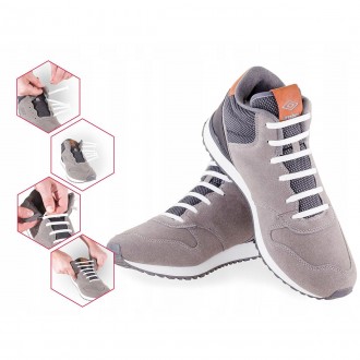 Силіконові шнурки для кросівок
Еластичні силіконові шнурки дають змогу легко та . . фото 4