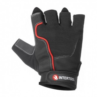 Перчатки без пальцев INTERTOOL SP-0145 изготовлены из высококачественной экокожи. . фото 3