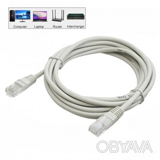 Патчкорд для інтернету, характеристики:
Тип: кабель, патч-корд;
Тип конекторів: . . фото 1