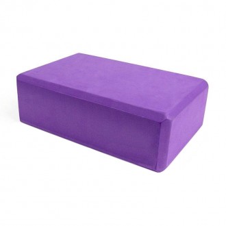 Кубик для йоги, характеристики:
	Колір: фіолетовий;
	Вага товару: 240 г;
	Розмір. . фото 4