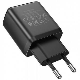 Швидкісний зарядний пристрій із двома портами USB і європейського формату вилкою. . фото 4