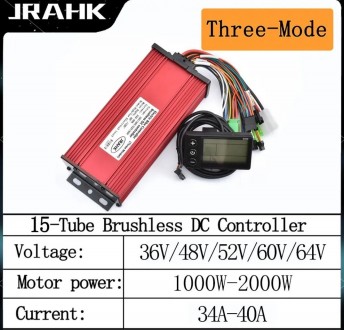 Контролер JRAHK BLDC 36В-64В 1000 Вт комплект з дисплеєм S866 для електричного с. . фото 5