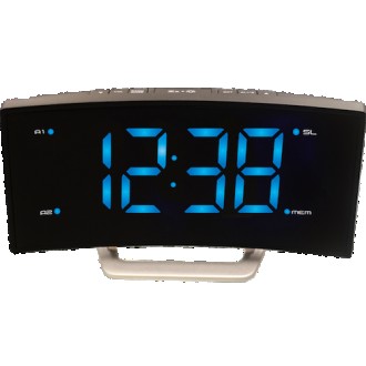 Будильник настольный с радио Technoline WT460 Blue LED Black/Silver (WT460 blaue. . фото 3