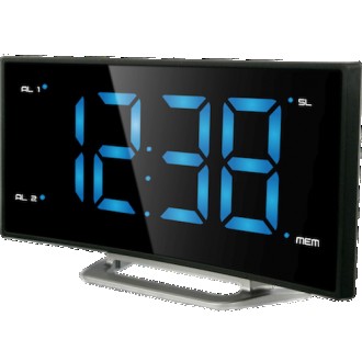 Будильник настольный с радио Technoline WT460 Blue LED Black/Silver (WT460 blaue. . фото 2