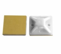 Площадка под хомут-стяжку 12,5*12,5мм самоклеящаяся (уп.100шт) СПЕКТР LUX. Днепр. фото 1