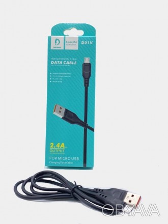 Кабель Micro USB Denmen D01V
 Кабель Micro USB Denmen D01V являє собою кабель-пе. . фото 1