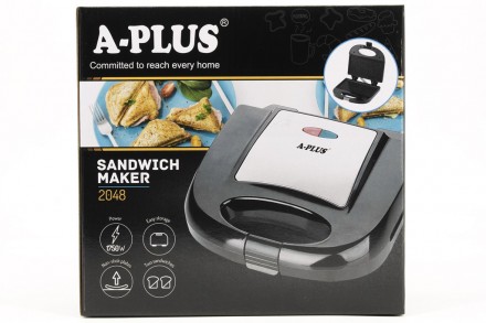 Сендвичница A-Plus AP-2048
Сендвичница A-Plus AP-2048 дозволяє приготувати гаряч. . фото 4