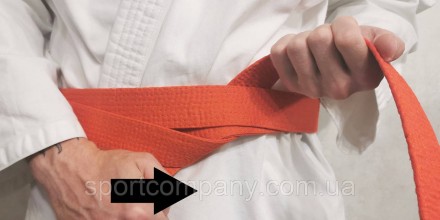 Пояс для кимоно Club оранжевый ADIDAS ADIB220 карате тхекводо дзюдо айкидо боевы. . фото 8