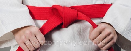 Пояс для кимоно ELITE красный ADIDAS с вышивкой карате тхекводо дзюдо айкидо бое. . фото 8