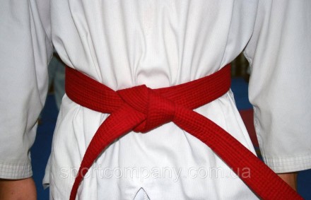 Пояс для кимоно ELITE красный ADIDAS с вышивкой карате тхекводо дзюдо айкидо бое. . фото 7