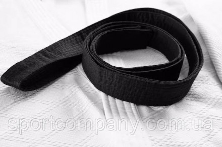 Пояс для кимоно Black Belt черный ADIDAS для тхекводо боевых единоборств одежда,. . фото 4