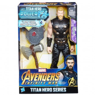 Игрушка Hasbro Тор с молотом 30см Мстители - Thor, Titan Hero Power FX, Avengers. . фото 2