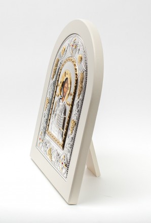 Гречемкая Серебрянапя Икона "Иисус Христос Спасител" 
 на белом дереве
серия ико. . фото 5
