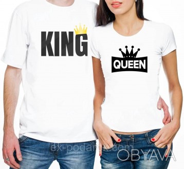 Полный ассортимент товара можно посмотреть здесь:
 
Парные футболки Король, коро. . фото 1