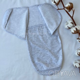 Європелюшка Baby Comfort тепла футер сіра на липучці Зайка. . фото 1 Не завжди у батьків є час і сили на сповивання малюка. Європелюшка Baby Comfort . . фото 1
