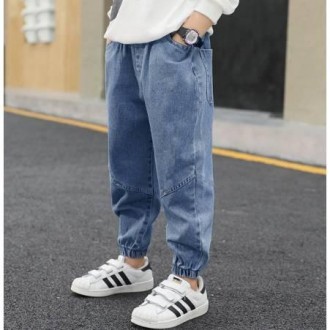 Джинсы детские для мальчика на резинке синие 100. Запорожье. фото 1