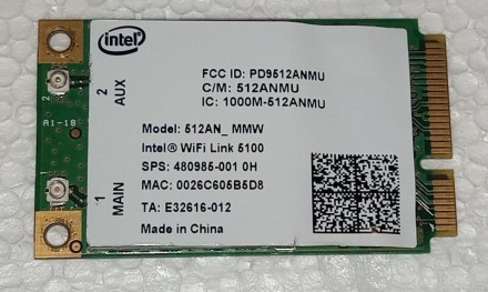 WI-FI адаптер з ноутбука HP EliteBook 6930P Intel WiFi Link 5100 480985-001 ГРЖ6. . фото 2