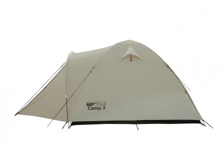 Палатка Tramp Lite Camp 3 песочнаяТрехместная универсальная туристическая палатк. . фото 4