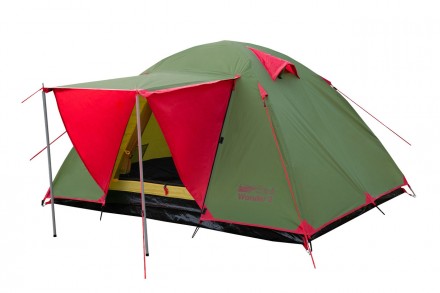 Палатка Tramp Lite Wonder 3 оливаТрехместная универсальная туристическая палатка. . фото 2