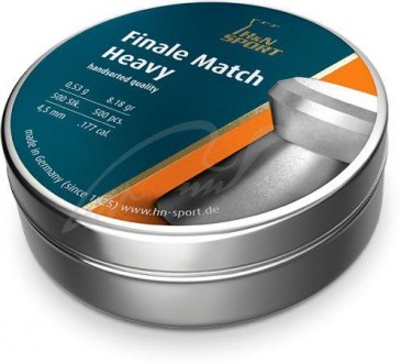 Пули H&N Finale Match Heavy, 4.49 мм , 0.53 г, 500 шт/уп. Кременчук. фото 1 Пули H&N Finale Match Heavy, 4.49 мм , 0.53 г, 500 шт/уп. Кременчук. фото 1