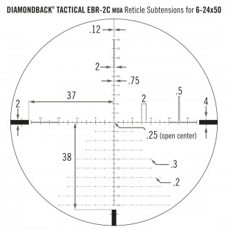  Оптический прицел Vortex Diamondback Tactical FFP 6-24x50 EBR-2C MOA (DBK-10028. . фото 7
